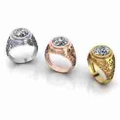 round signet jewelry ring