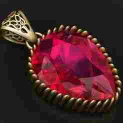 Royal Ruby Teardrop Pendant