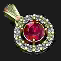 ruby diamond pendant