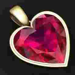 Ruby Heart Pendant