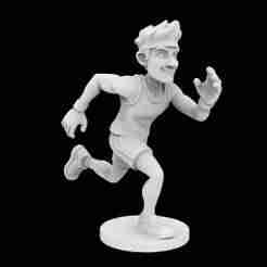Runner Cartoon Character 3D Printable Model