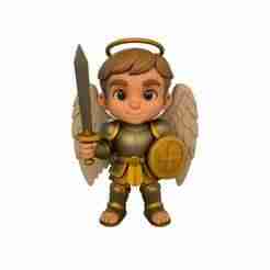 Saint Michael the Archangel – Chibi Style Figurine | 3D Printable Model