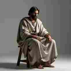 San Jose sitting on a stool