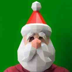 SANTA CLAUS HEAD MASK