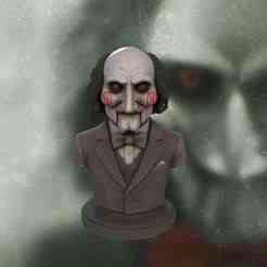 SAW Doll Bust - 3D Printable Model (decoration and horror)