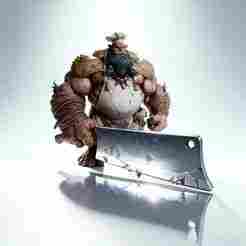 Scary Cartoon Chef with Cleaver – Horror 3D Model