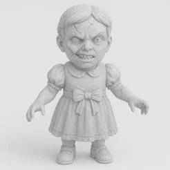 Scary Doll Statue – 3D Printable Horror Figurine STL