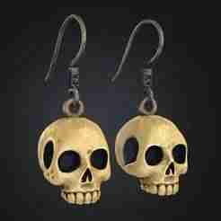 👂Scull earings - Halloween cosmetic