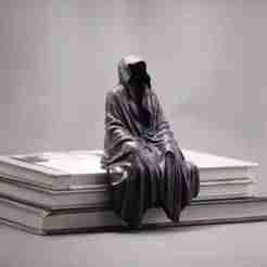 sculpture death waiting sitting halloween decoration