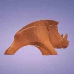 Sculptured wild boar