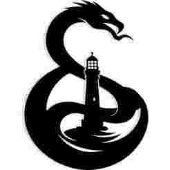sea serpent coiling around a lighthouse 2 - 2D/3D Wall Art STL+SVG For CNC Router, Plasma, Waterjet, Laser & 3D Printer