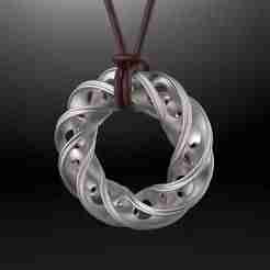 Self-Interlocking Möbius Donat Pendant - 3D Print Model