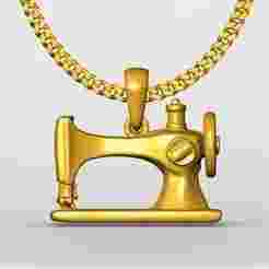 sewing machine pendant charm