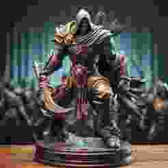 “Shadowblade Sentinel – Dual-Wield Fantasy Warrior STL”