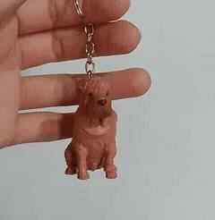Shar pei dog keychain