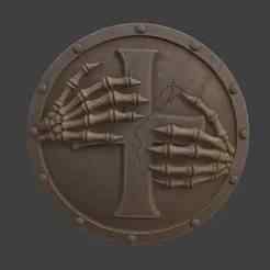 Shield with Skeletal Cross