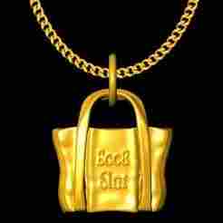 Shopping bag pendant charm