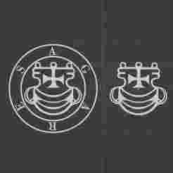 Sigil of Agares – Ars Goetia Demon Seal | STL + SVG Files for Jewelry, Pendants, Coins, Engraving