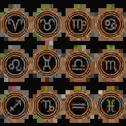 Signs of the zodiac (12 pcs) pendant, keychain