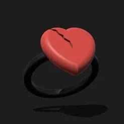 Simple Broken Heart Ring