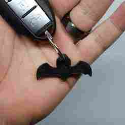 Simple Halloween bat keychain
