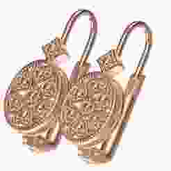 Simple Heart Art Deco Earring