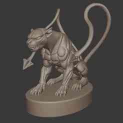 Six-Legged Tentacle Panther – Dark Fantasy Monster – 3D Print Model