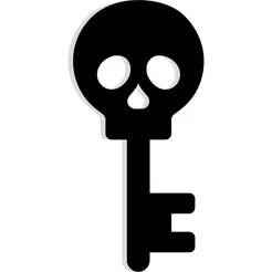skeleton key with the handle shaped like a skull 1 - 2D/3D Wall Art STL+SVG For CNC Router, Plasma, Waterjet, Laser & 3D Printer
