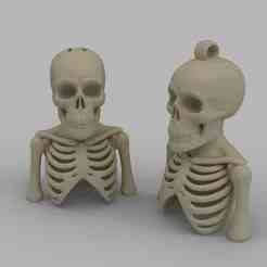 Skeleton Keychain - 3D Printable Skull Key Ring