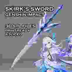 Skirk Sword -- Genshin Impact Cosplay -- 3D Print Ready Sliced Files
