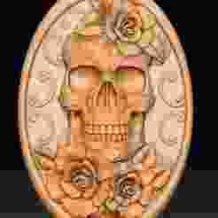 Skull brooch. gothic jewelry.