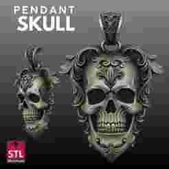 Skull Pendant STL – Detailed Decorative 3D Model