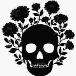skull surrounded by marigolds 3 - 2D/3D Wall Art STL+SVG For CNC Router, Plasma, Waterjet, Laser & 3D Printer
