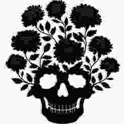 skull surrounded by marigolds 5 - 2D/3D Wall Art STL+SVG For CNC Router, Plasma, Waterjet, Laser & 3D Printer