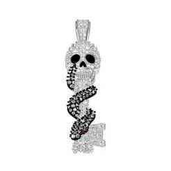 Skull with Snake Diamond Hip Hop Pendant