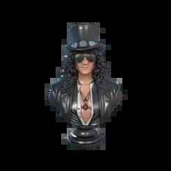 slash guns n roses bust 3d model