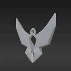 Sleek K-Pop Inspired Geometric Bird Keychain Charm | Modern Minimalist Fan Accessory 3D Print