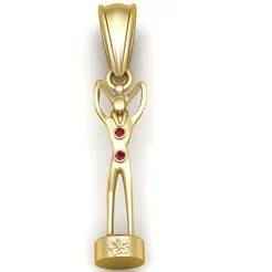 Slender Figure with Arms Raised – 3D Printable Pendant Model