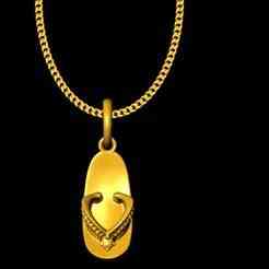 slipper - slide pendant charm