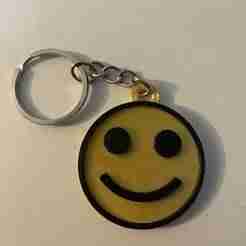 smiley face keychain