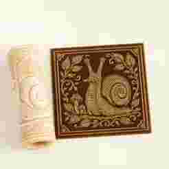 Snail Engraved Texture Roller – Garden Clay Roller for Pottery and Crafts