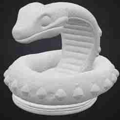 Snake Ornament Crown Accessory - STL FBX OBJ Textured
