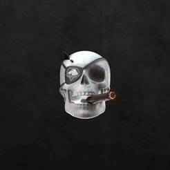 Solid snake skull Charm sculpt 3d printable