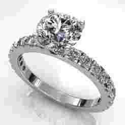 Solitaire Diamond Woman Engagement Ring