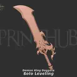 Solo Leveling – Demon King Dagger | High-Detail Cosplay Prop STL File