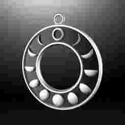 Some Moon Phase Pendants - 3D Print Model