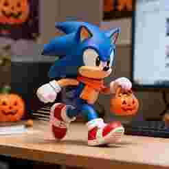 Sonic Halloween Trick or Treat 3D Print Model STL