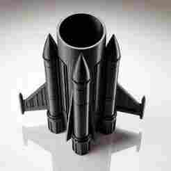 Space Shuttle Holder 3D Print – Creative Student Desk Organizer