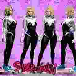 ✨ Spider-Gwen 3D Print STL – Dynamic Fan Art Statue!