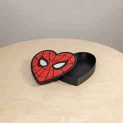 spider-man box - heart / stl and 3mf piece